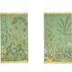 Painted canvas, contemporary decorative panel, parrots and bird.