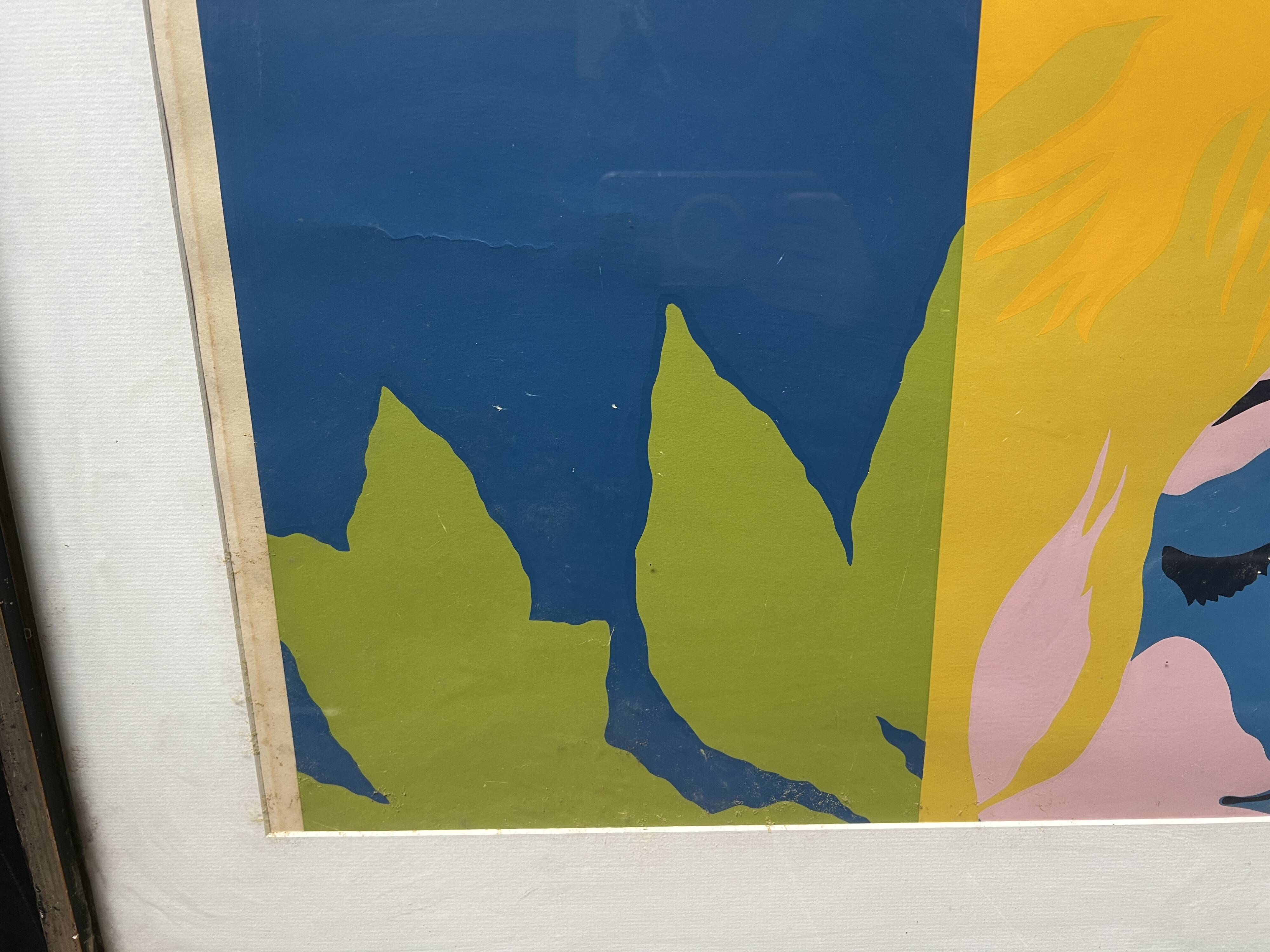 Lithograph entitled "Fra serena on rebecca et helena" by Erik Rasmussen