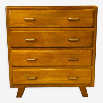 Blond wood chest of drawers circa 1960