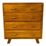 Blond wood chest of drawers circa 1960