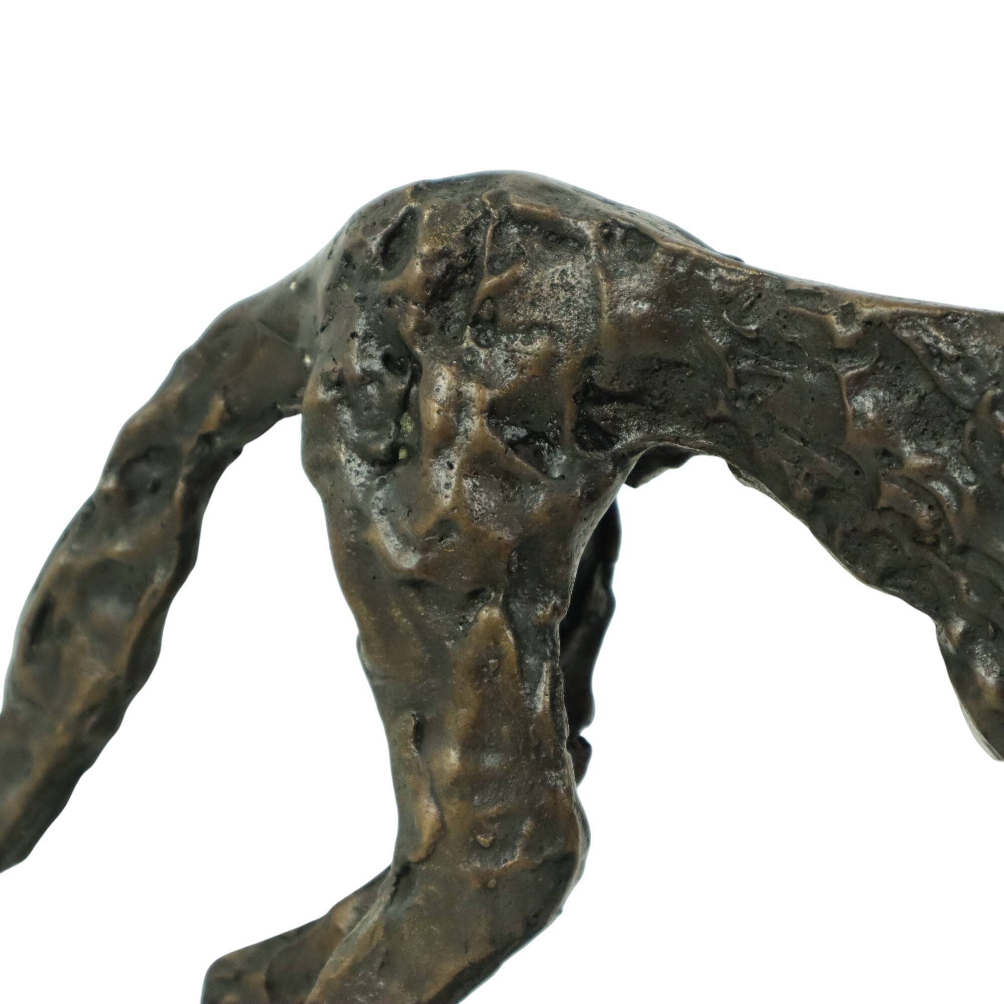 Statue en bronze d'après Alberto Giacometti Sculpture de chien 44 cm