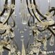 Wrought Iron Murano Glass Chandelier 1950’s 
