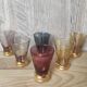 Verres à liqueur colorés