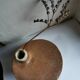 Vase in sandstone, free form, signed