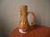 Vase with vintage ceramic handle, handcrafted, old pitcher, country decoration