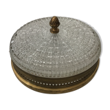 Brass crystal ceiling light