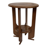 Table d'appoint Art Déco petite en chêne design minimaliste