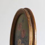 Set of 3 paintings bouquet of flowers