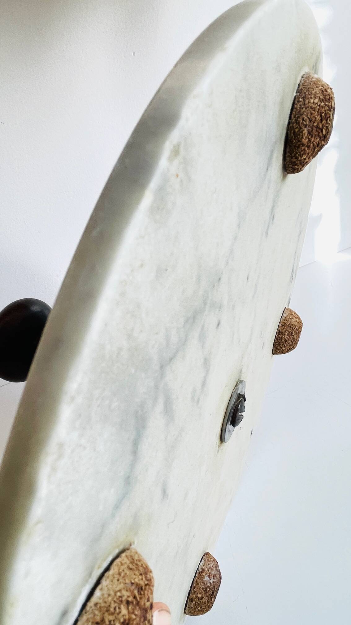 Plateau à fromage marbre et bois vintage