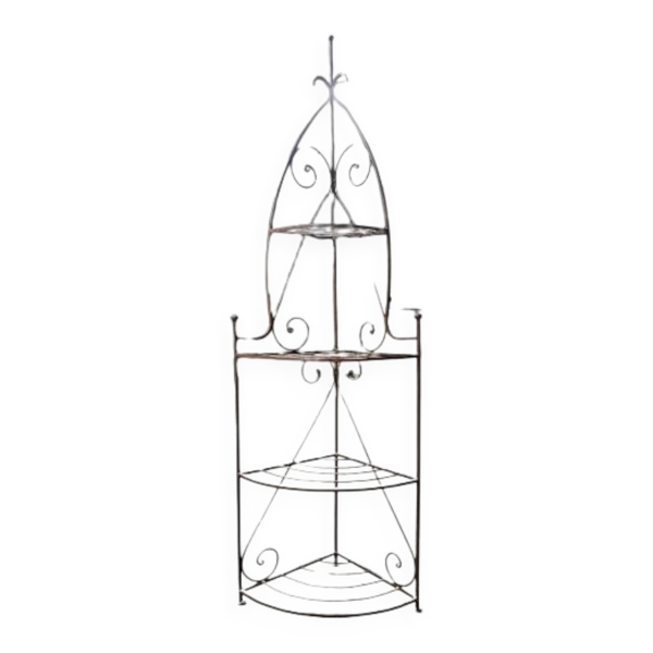 Etagère d'angle en fer forgé - artisanat marocain