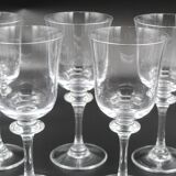 6 wine glasses model Saumur crystal Daum France H = 17 cm