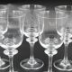 6 wine glasses model Saumur crystal Daum France H = 17 cm