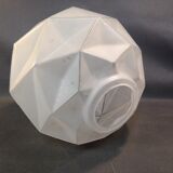 Old art Deco glass ball hanging lamp frosted diameter 28cm
