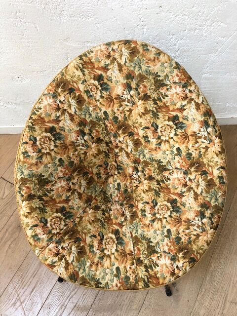 Vintage round tripod chair, 60s