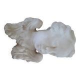 White marble bust