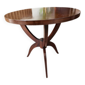 Table d'appoint circulaire en placage d'acajou