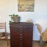 Vintage wooden architect's professional furniture