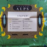 Vintage map of the Alps