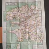 Carte vintage du Finistère