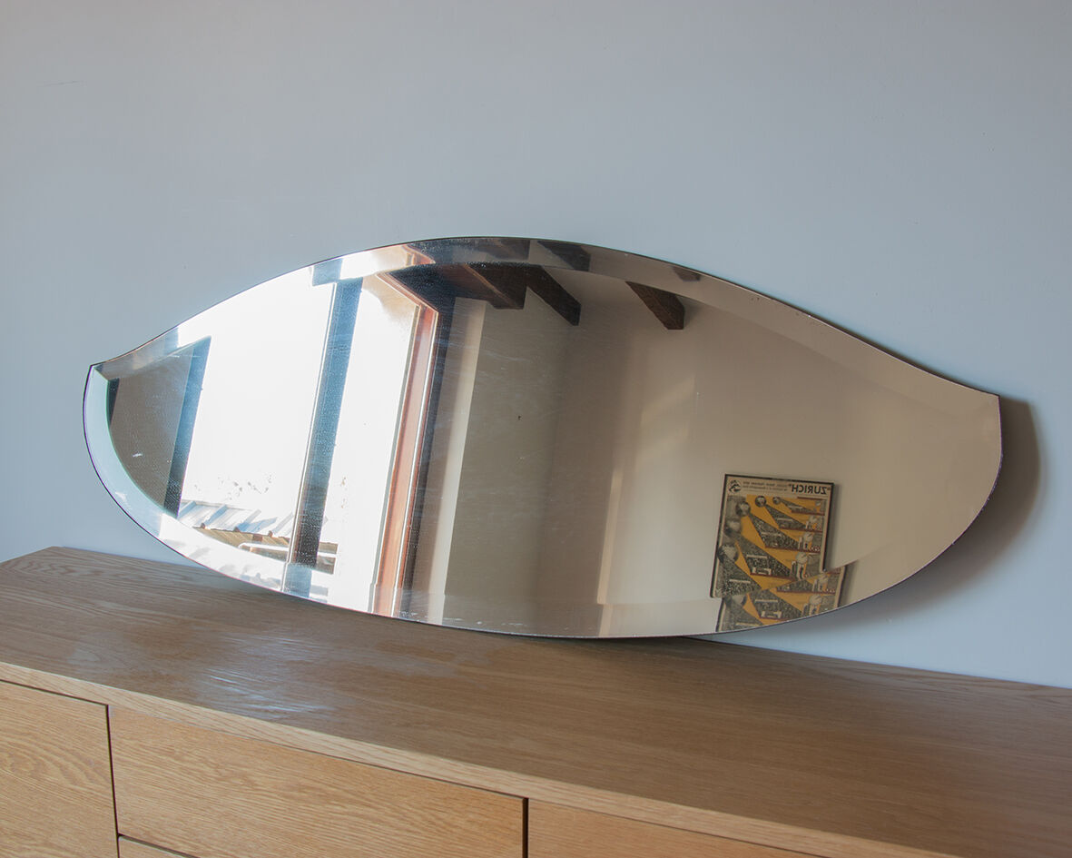 Bevelled mirror 100x40 cm