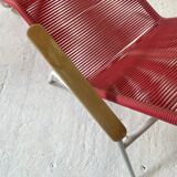 Vintage 1970s Elefant Möbel Spaghetti reclining chair for the garden.