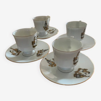 Ensemble tasses et sous tasses Royal Tettau 1794