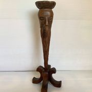 Large wooden candle holder