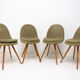 Mid century dining chairs, designed by Frantisek Jirák for Tatra Pravenec
