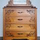 Commode coiffeuse art déco, meuble ancien vintage