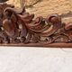 Petite étagère murale/console d’appoint Napoléon III — noyer sculpté e