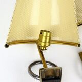 "Ring" sconces Lunel perforated metal, 1950