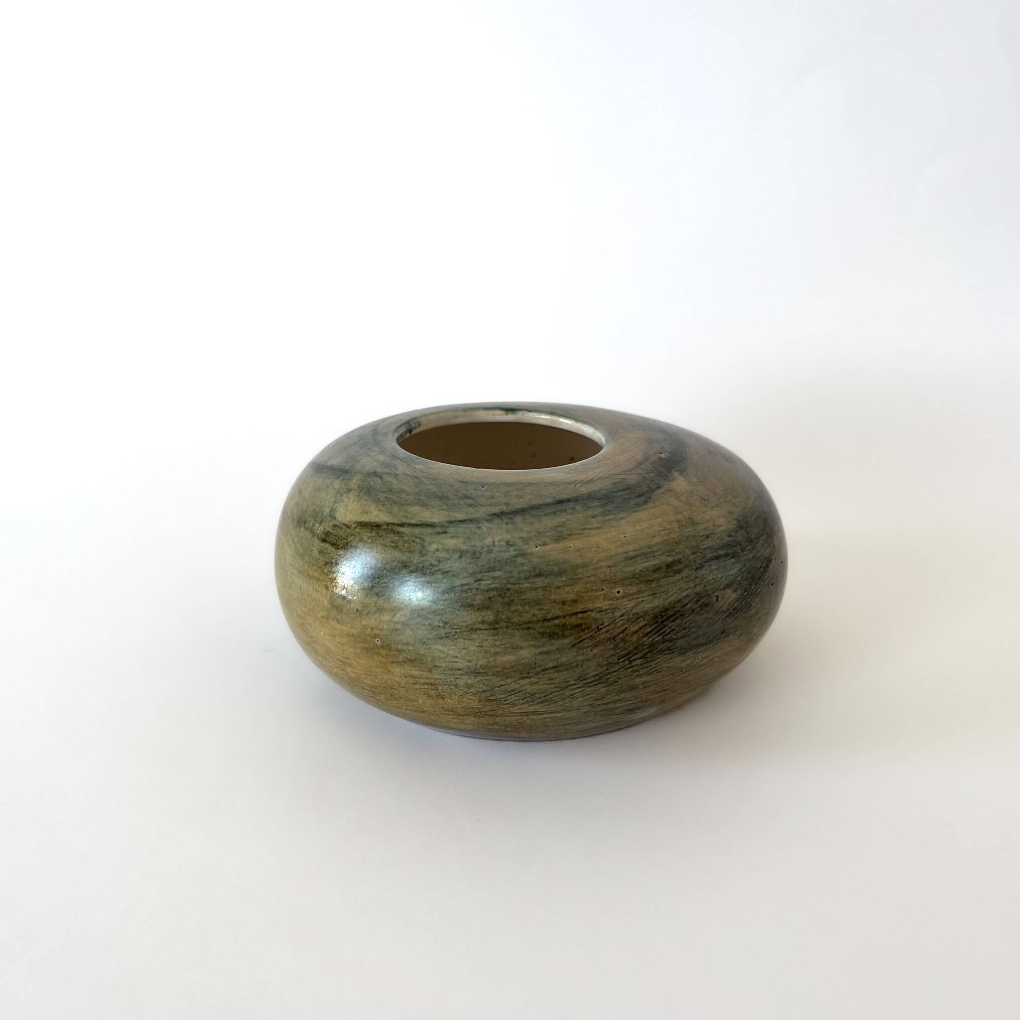 Jean Chatoney glazed ceramic round vase - 1960s Vallauris