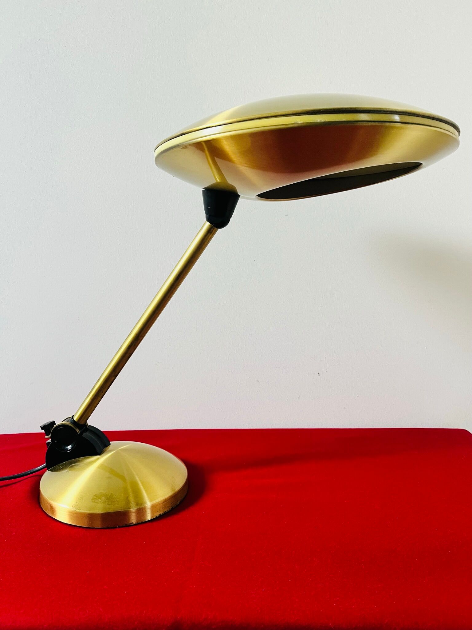 Aluminor brass ufo table / desk lamp 1950