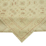 Hand-knotted persian antique 1970s 285 cm x 372 cm beige wool carpet