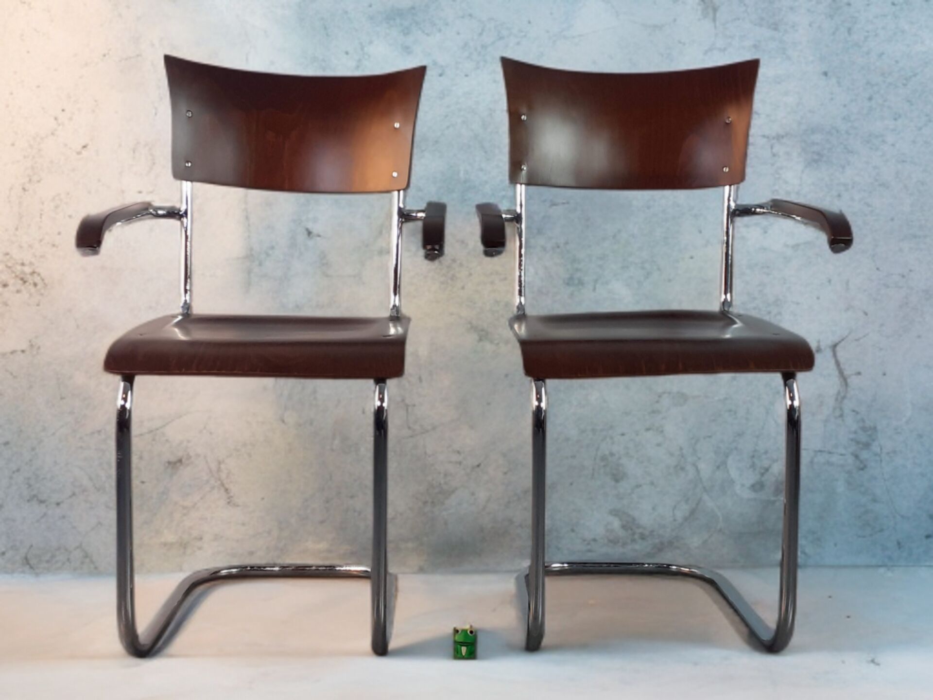 Paire de chaises Mücke Melder, Bauhaus Tchèque 1930s