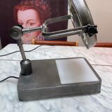 Vintage industrial magnifying lamp Jean Toulemonde 60s