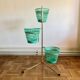Porte-plante tripode en laiton et cache-pots Syla