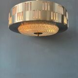 Vintage UFO pendant light with crystal glass