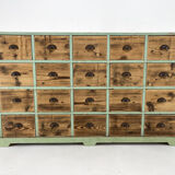 Vintage industrial wooden cabinet with original handels, 1930's
