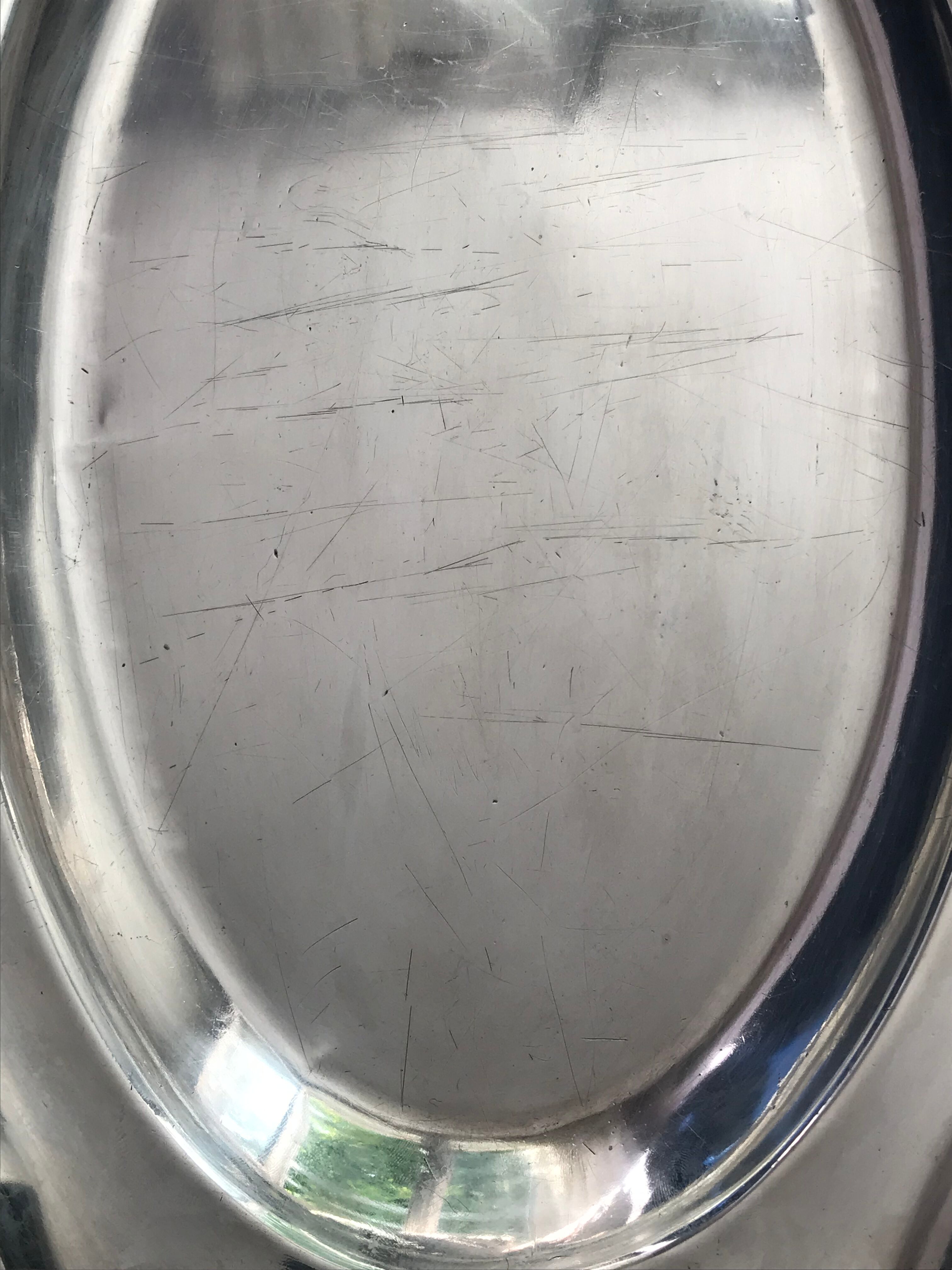 Silver metal tray A.Frenais 19th