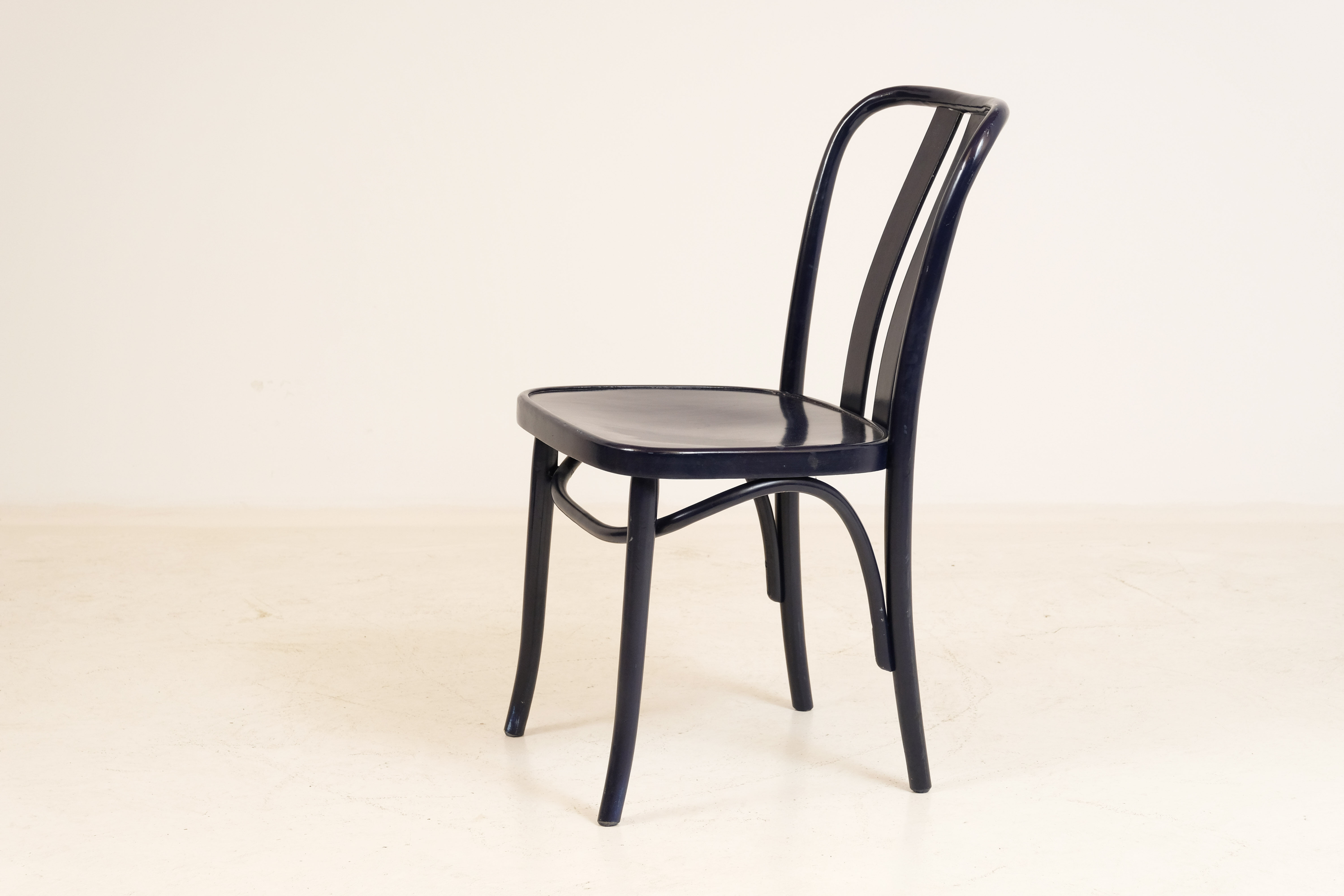 5 blue ZPM Radomsko chairs, 1960