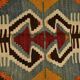 5x10 Red & Orange Geometric Vintage Kilim Rug,142x302Cm