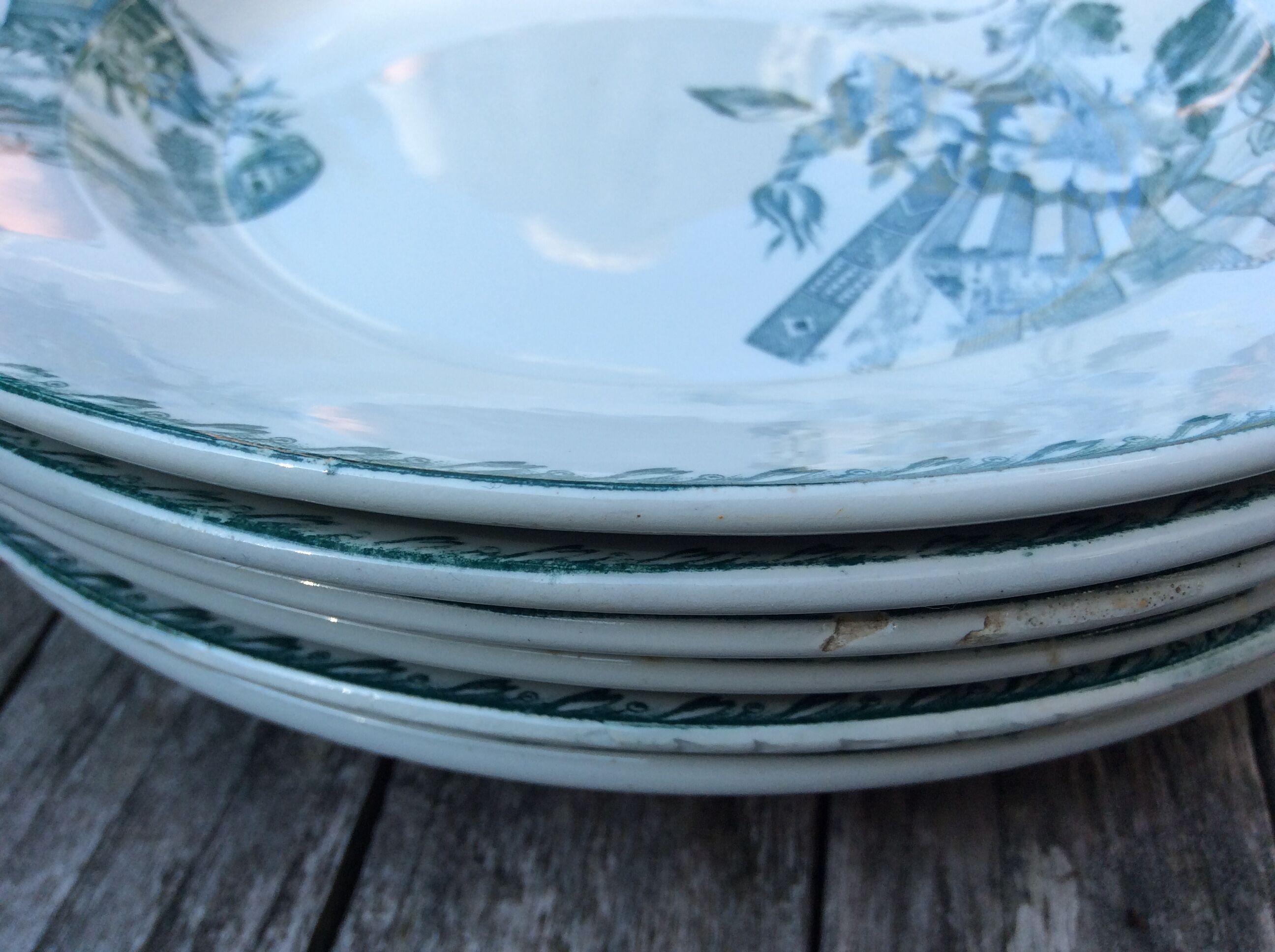 Series 6 tablespoons Plate Iron Earth