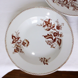 Set of 4 vintage Sarreguemines Danish porcelain soup plates