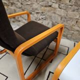 Set of Wilkhahn bentwood armchairs and tables, vintage 1980s