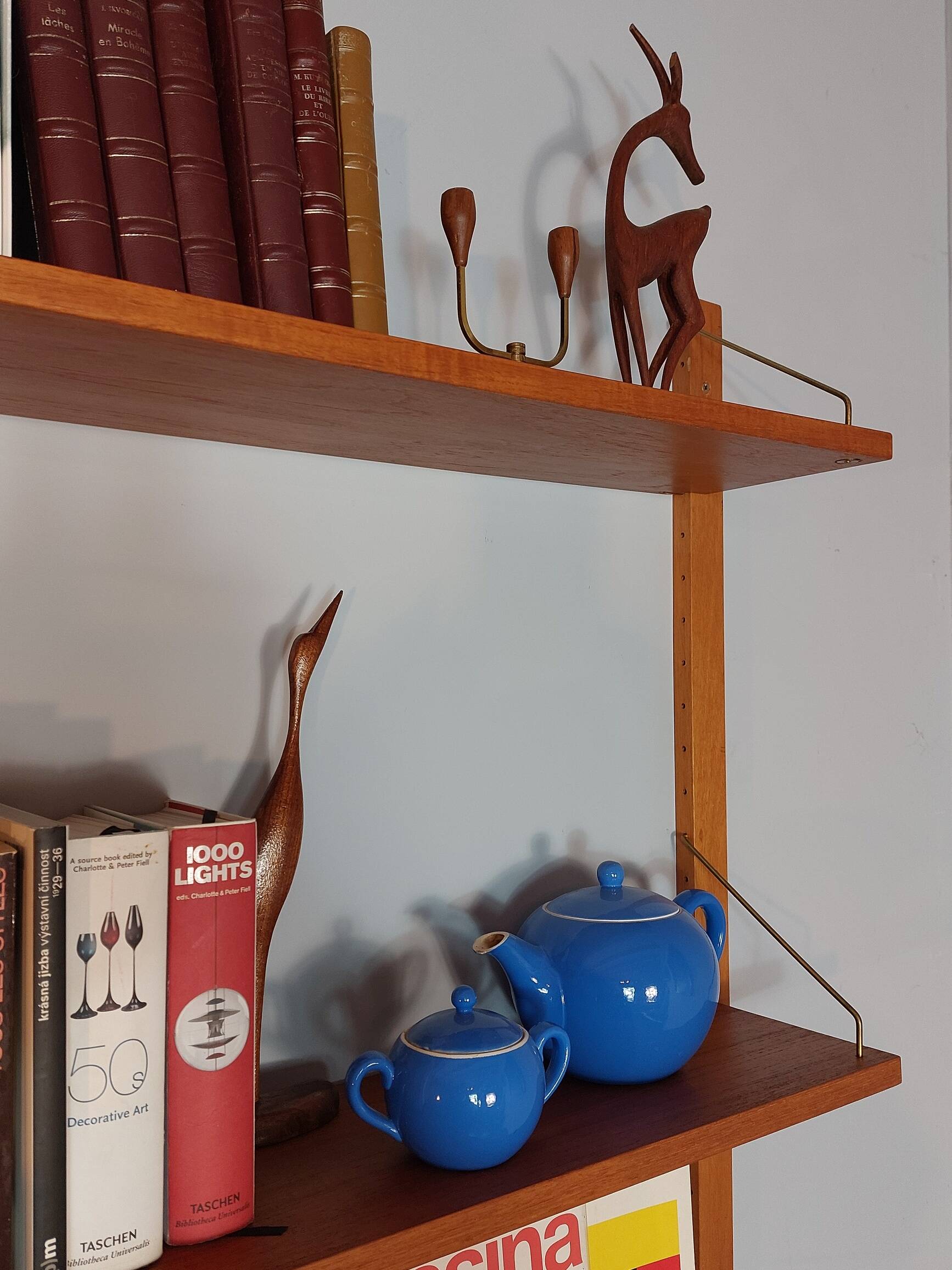 Rival Scandinavian shelves & wall secretary by Kjell Riise, 1960s