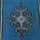 Vintage traditional Tunisian oriental rug in handmade blue wool.