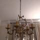 Chandelier 5 branches in bronze and crystal