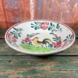 Hollow dish rooster Creil Montereau