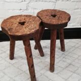 Brutalist tripod stools